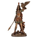 Athena Greek goddess statue bronze effect resin 19 cm