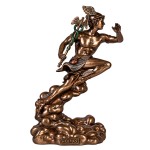 Hermes Greek god statue bronze effect resin 20.5 cm