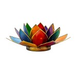 7 Chakras Lotus Tealight Holder made of Capiz Shells