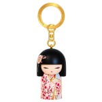 Kimmidoll Sakura resin keyring with cherry blossom design