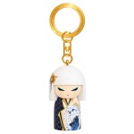 Kimmidoll Minami resin keyring with Japanese wave design