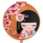 Sakura cherry blossom compact mirror double sided rose copper