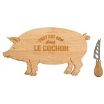 Bamboo Charcuterie Board Pig Shape