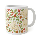 Christmas polar bears mug