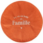 Glitter Round Placemat Embroidered