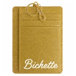 Glitter Polyester Bichette Card Holder Keychain