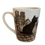 Conical ceramic mug  Paris cats  CBKration