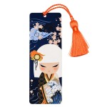 Kimmidoll Minami bookmark with orange tassel Japanese design