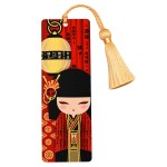 Kimmidoll Yukina bookmark with gold tassel Japanese design