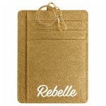 Glitter Polyester Rebelle Card Holder Keychain